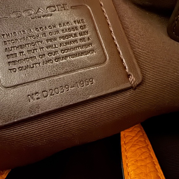 Coach Dempsey Carryall in Sunbeam Orange Pebble Leather main image 7